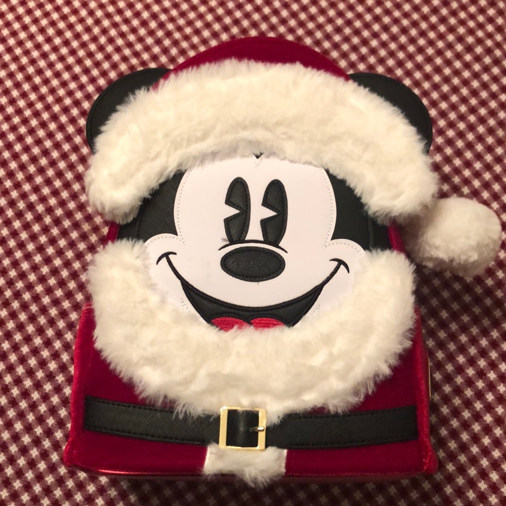 Santa Mickey Loungefly mini backpack